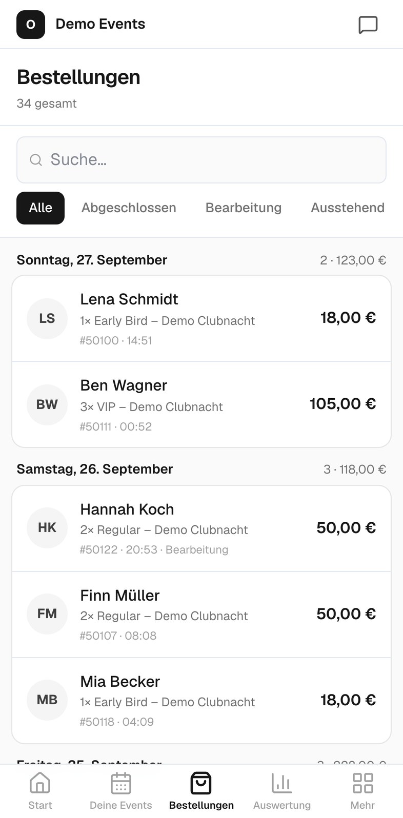 Jede Bestellung, sofort da.